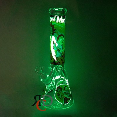 WATER PIPE BEAKER GLOW IN DARK WP25047 1CT